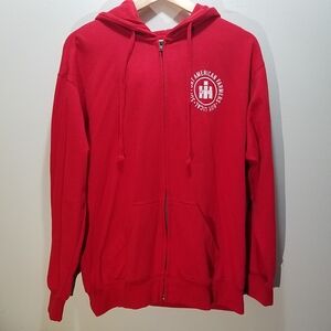 International Harvester Men's Large Zip Hoodie Swestshirt L Tractor Farm Case IH